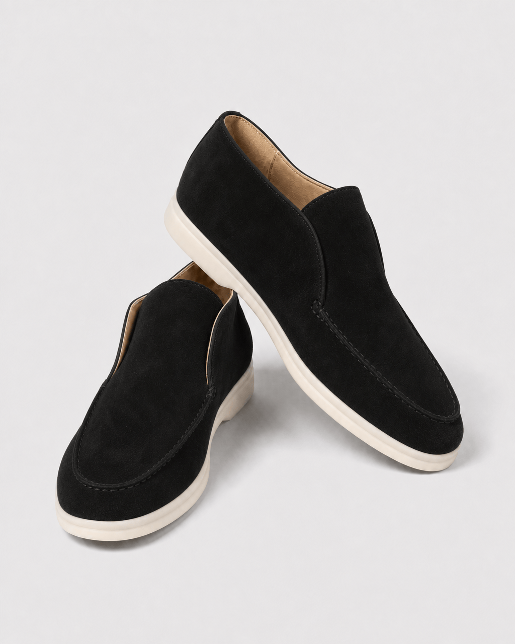 Loafers Signature Women's Suede Leather High-Top Slip-On Boots