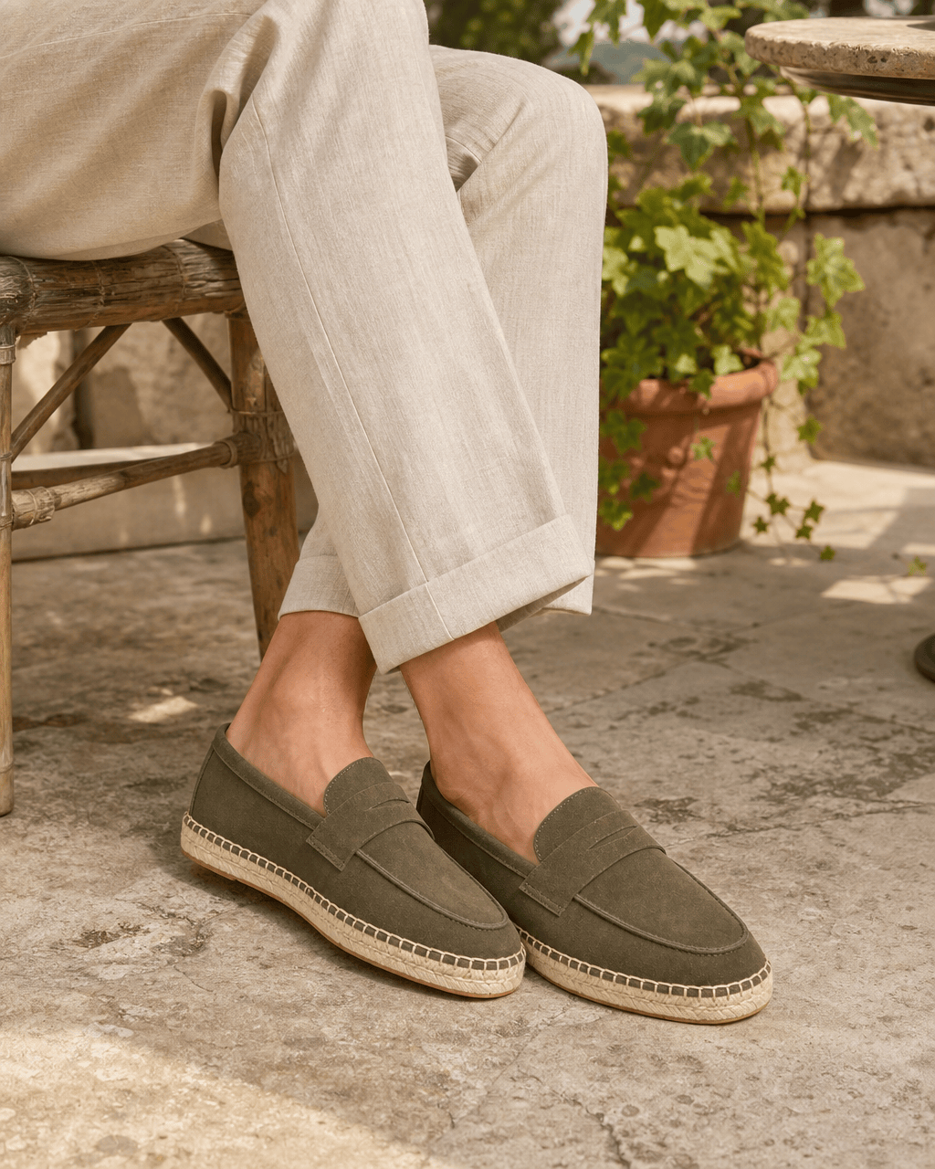 Loafers Signature Cow Suede Espadrille Loafers