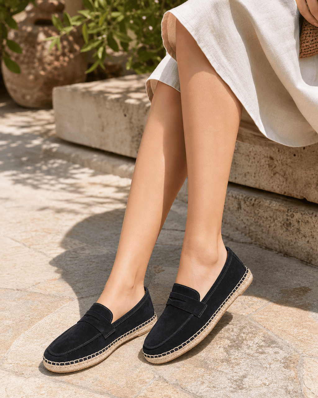 Loafers Signature Cow Suede Espadrille Loafers
