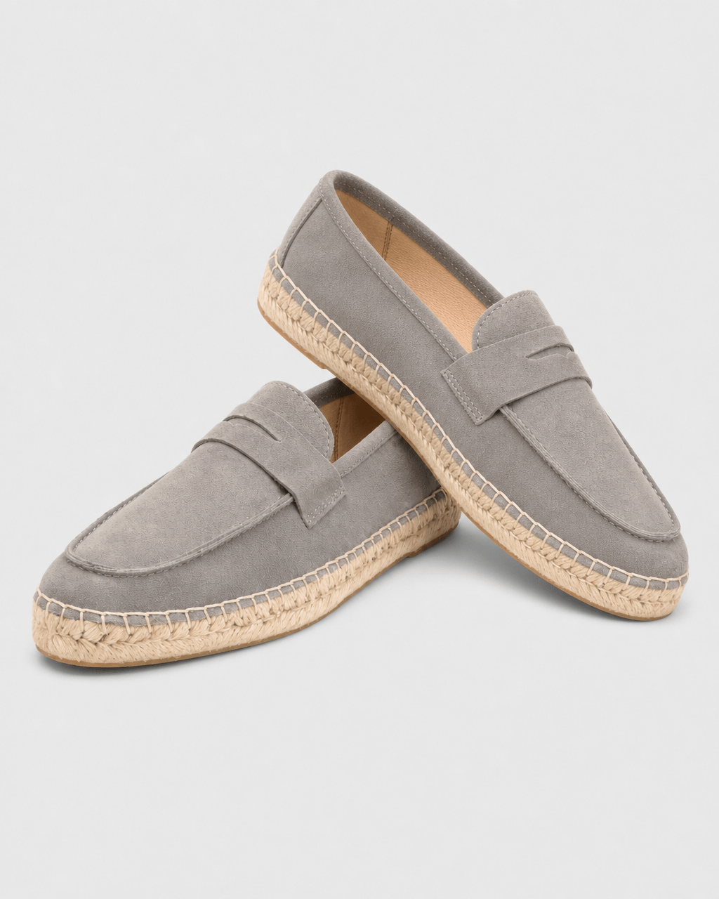 Loafers Signature Cow Suede Woven Espadrille Loafers
