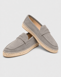 Loafers Signature Cow Suede Woven Espadrille Loafers