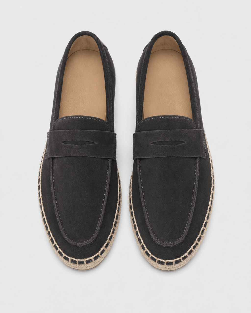 Loafers Signature Cow Suede Woven Espadrille Loafers