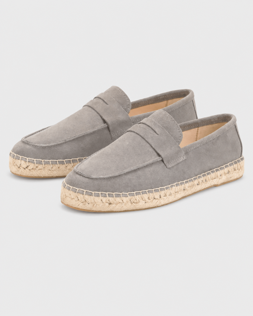 Loafers Signature Cow Suede Woven Espadrille Loafers