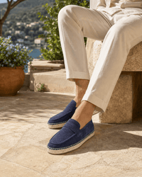 Loafers Signature Cow Suede Woven Espadrille Loafers