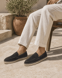 Loafers Signature Cow Suede Woven Espadrille Loafers