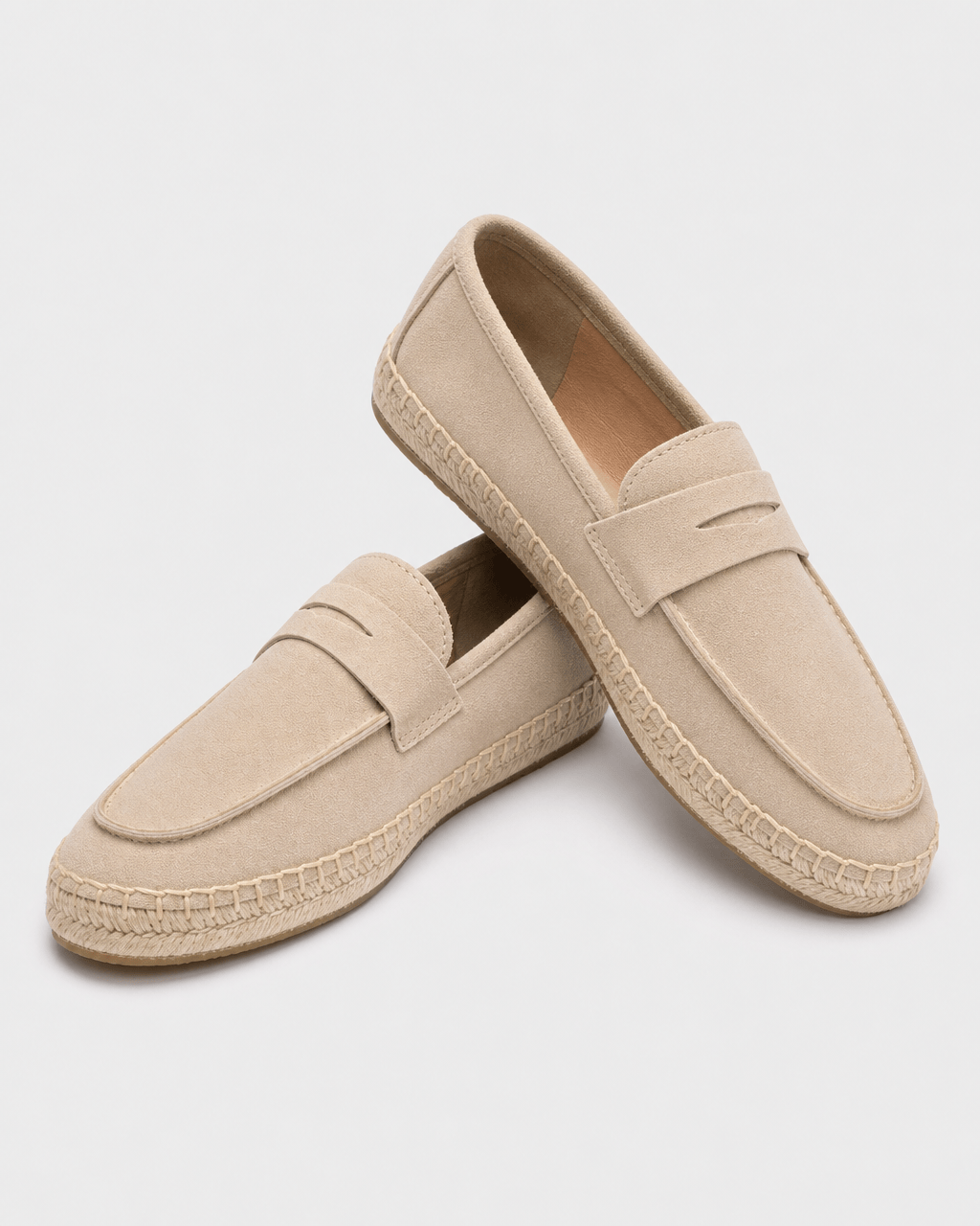 Loafers Signature Cow Suede Woven Espadrille Loafers