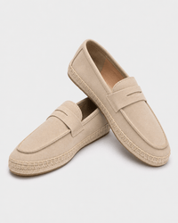 Loafers Signature Cow Suede Woven Espadrille Loafers