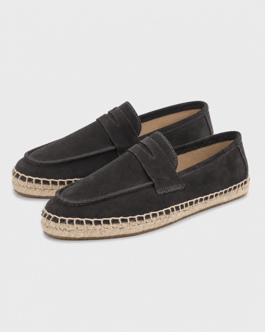 Loafers Signature Cow Suede Woven Espadrille Loafers