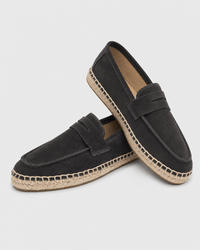 Loafers Signature Cow Suede Woven Espadrille Loafers