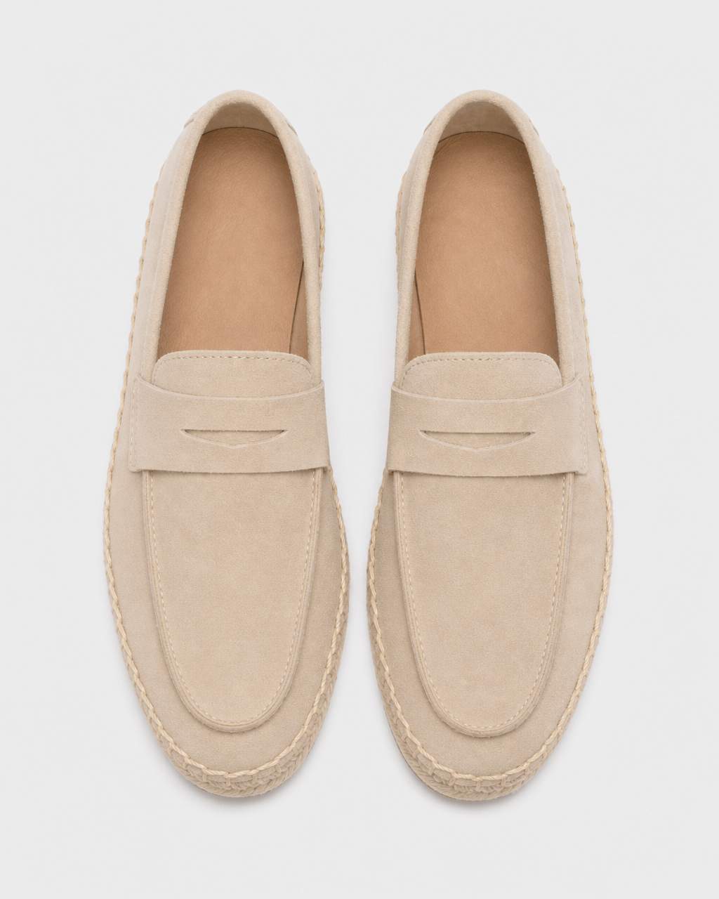 Loafers Signature Cow Suede Woven Espadrille Loafers