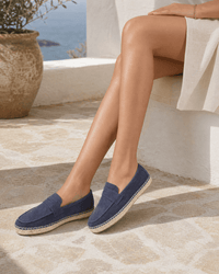 Loafers Signature Cow Suede Woven Espadrille Loafers