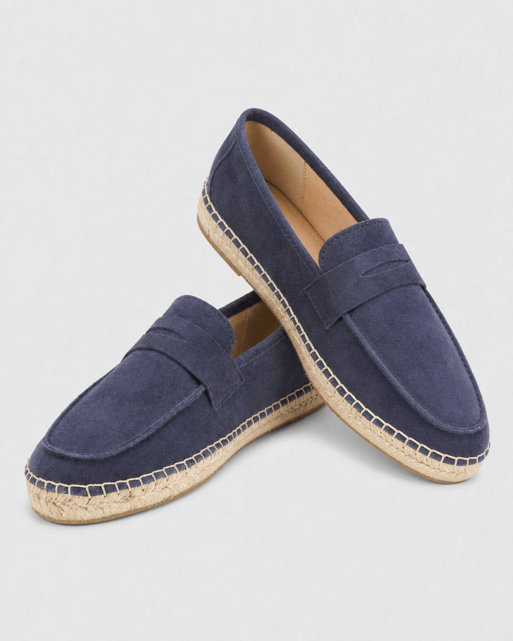 Loafers Signature Cow Suede Woven Espadrille Loafers