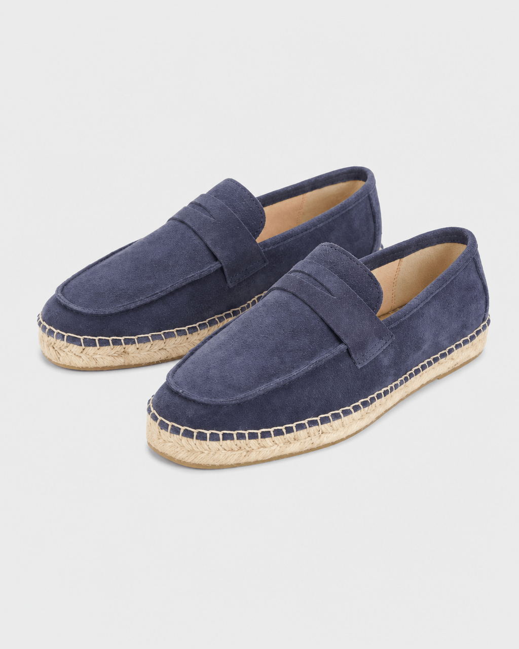 Loafers Signature Cow Suede Woven Espadrille Loafers