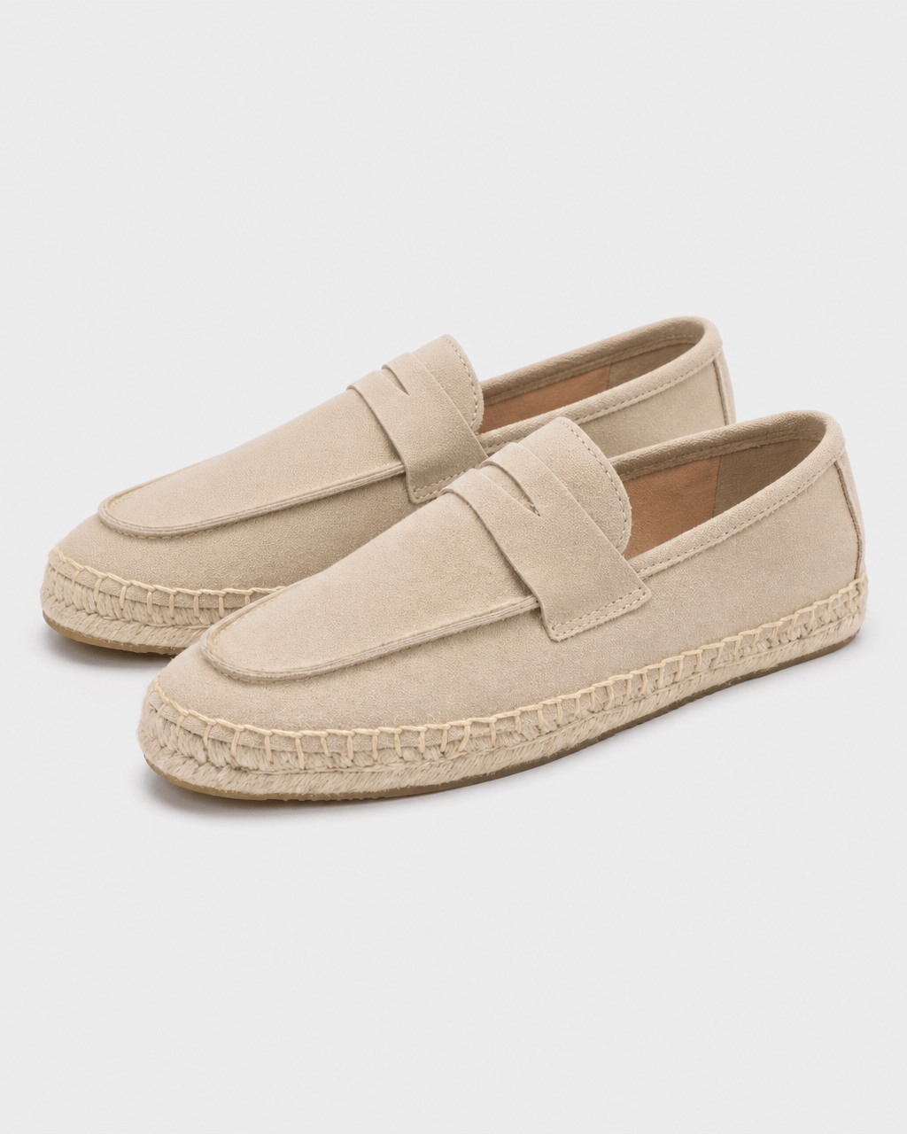 Loafers Signature Cow Suede Woven Espadrille Loafers