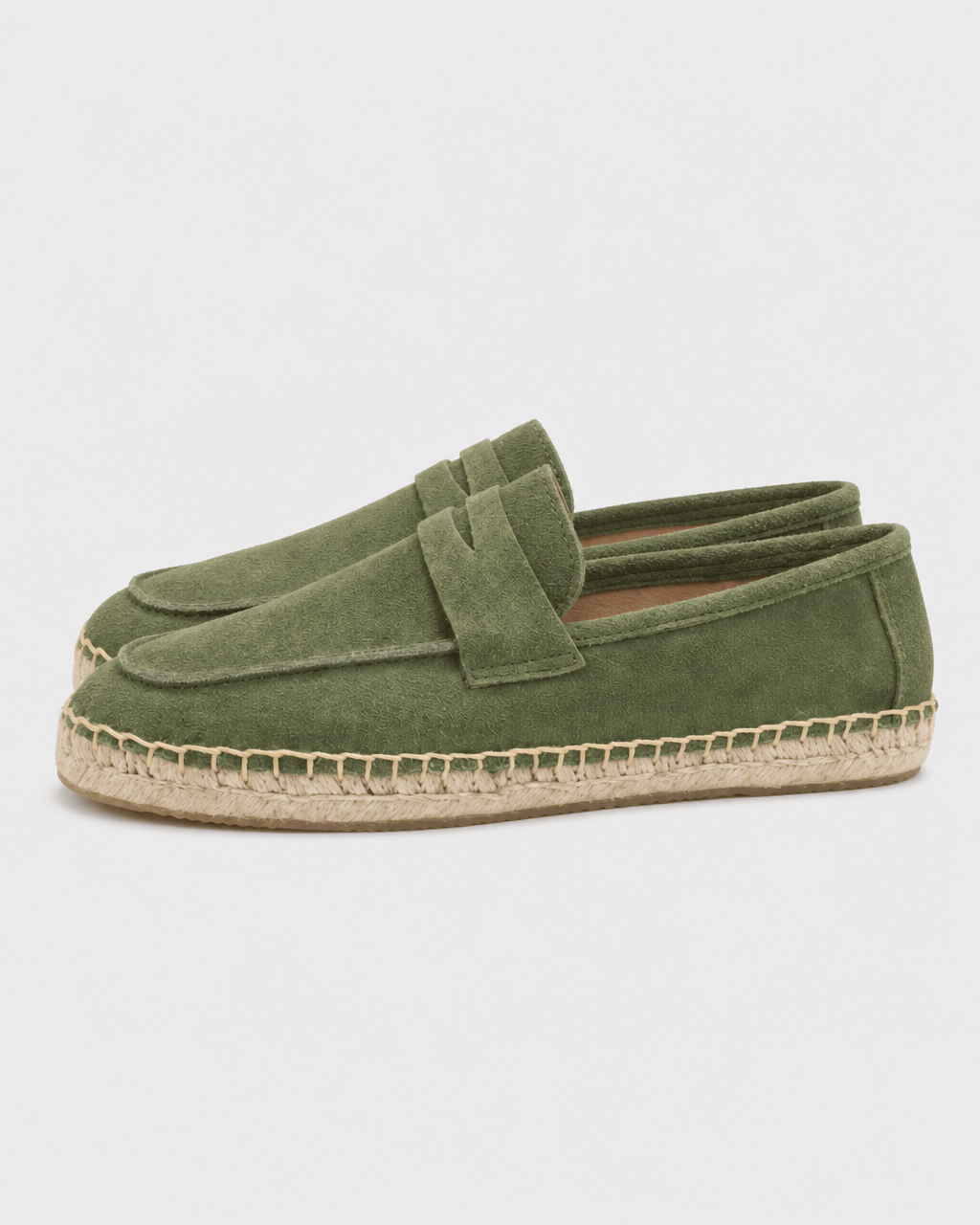 Loafers Signature Cow Suede Woven Espadrille Loafers