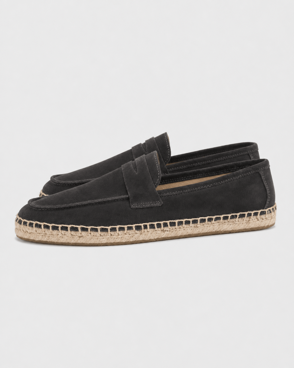Loafers Signature Cow Suede Woven Espadrille Loafers
