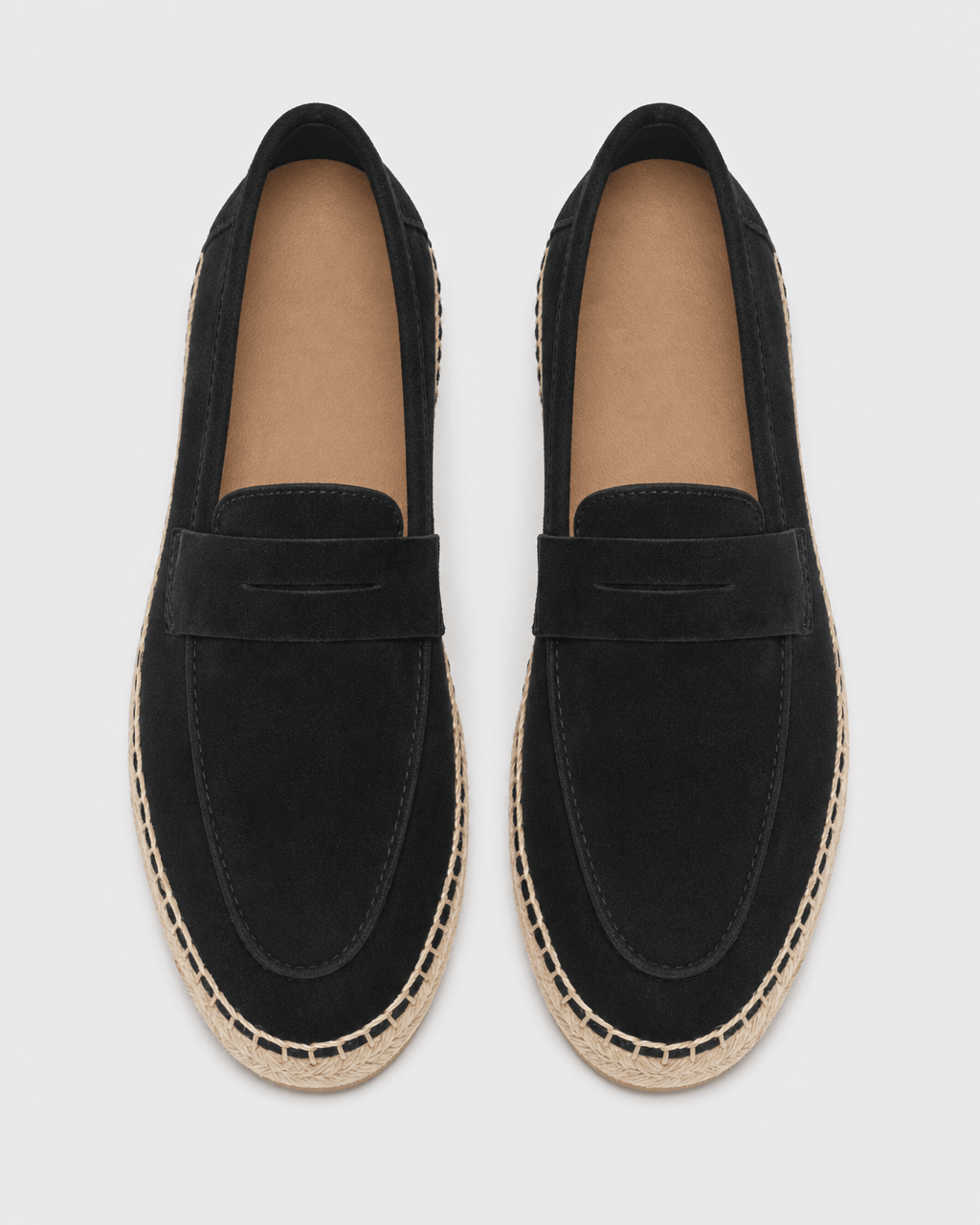 Loafers Signature Cow Suede Woven Espadrille Loafers