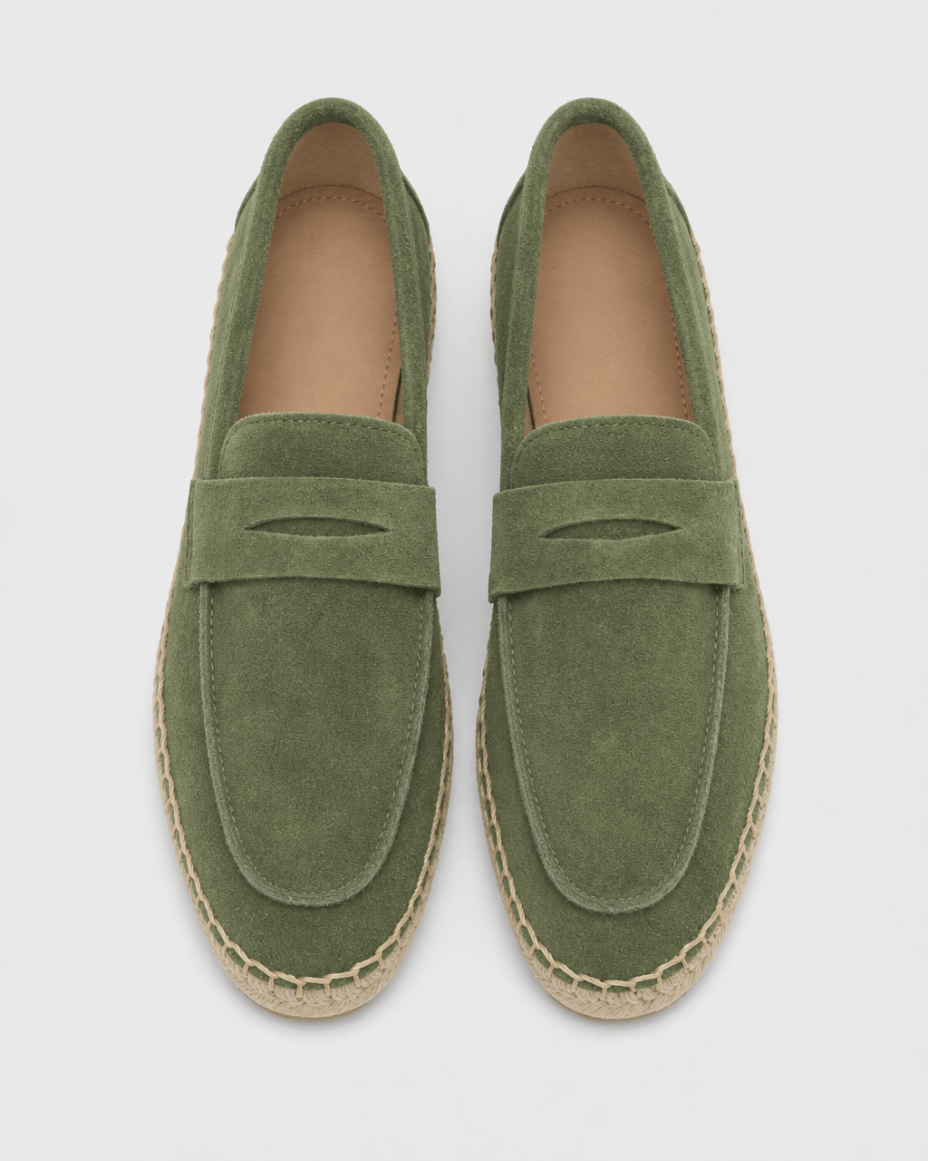 Loafers Signature Cow Suede Woven Espadrille Loafers
