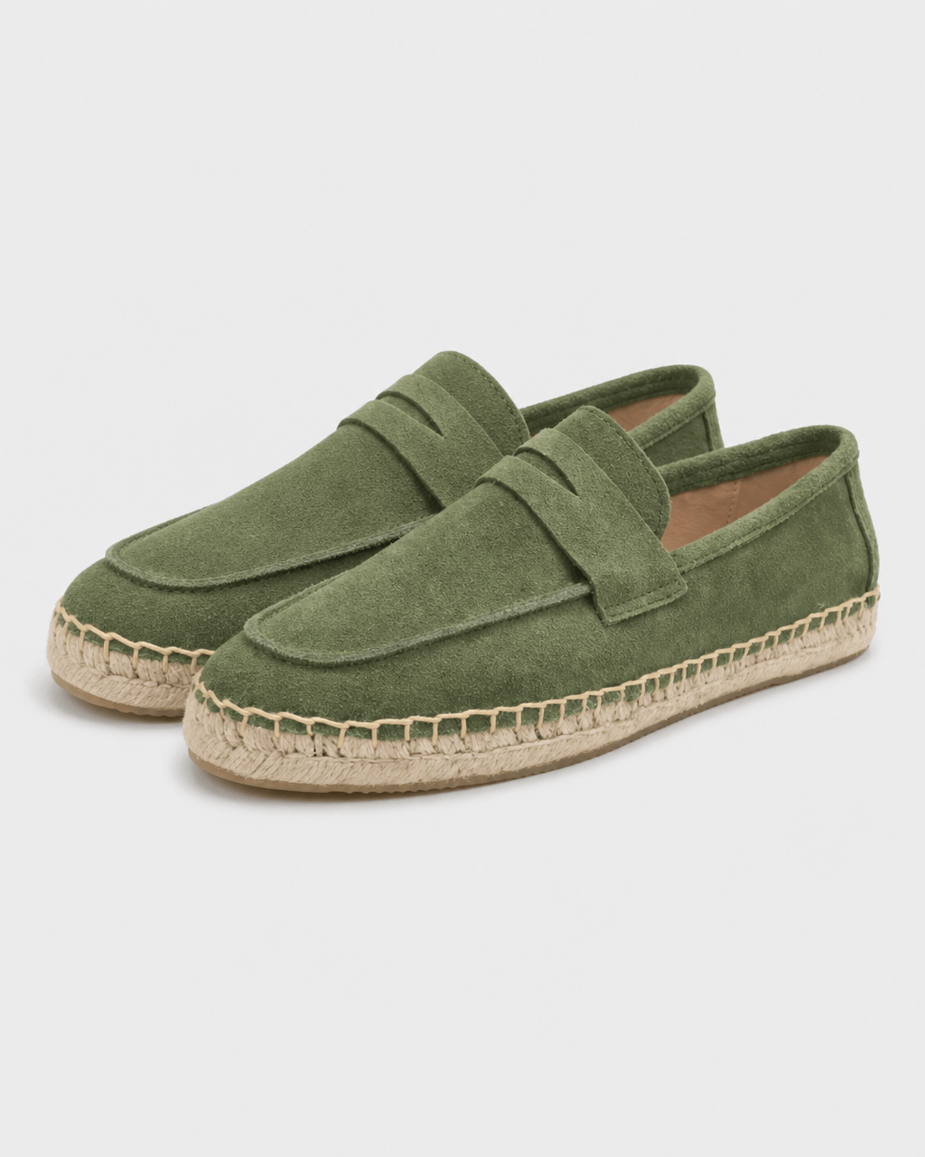 Loafers Signature Cow Suede Woven Espadrille Loafers