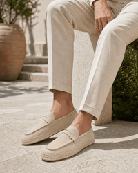 Loafers Signature Cow Suede Woven Espadrille Loafers