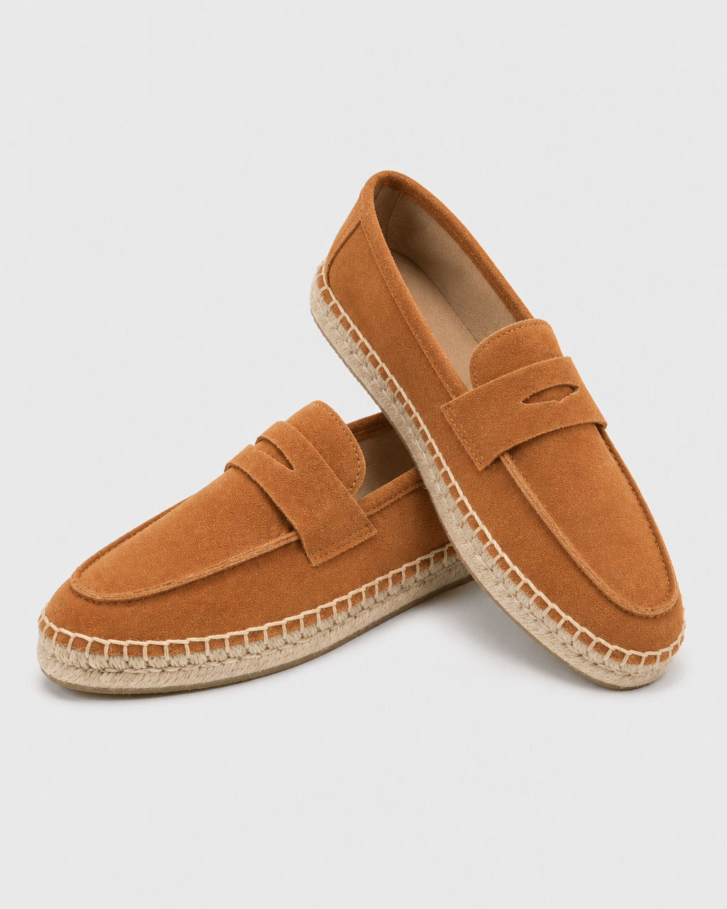 Loafers Signature Cow Suede Woven Espadrille Loafers