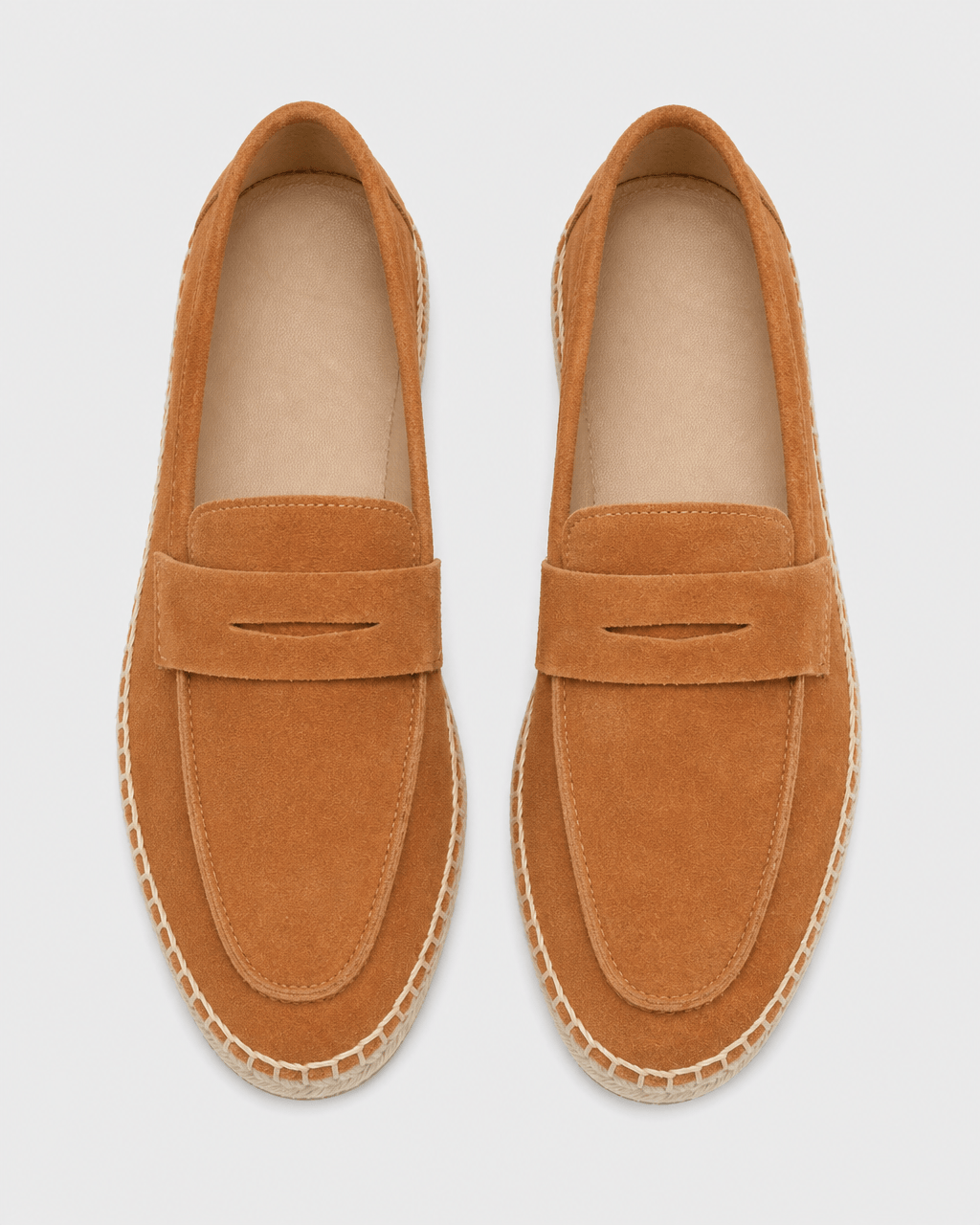 Loafers Signature Cow Suede Woven Espadrille Loafers