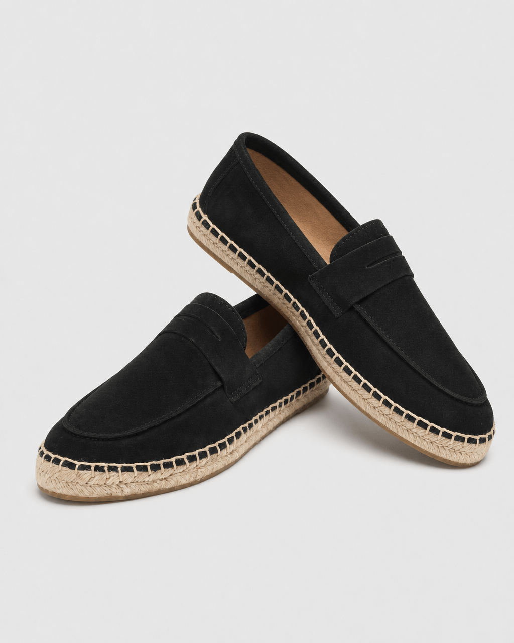 Loafers Signature Cow Suede Woven Espadrille Loafers