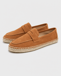 Loafers Signature Cow Suede Woven Espadrille Loafers