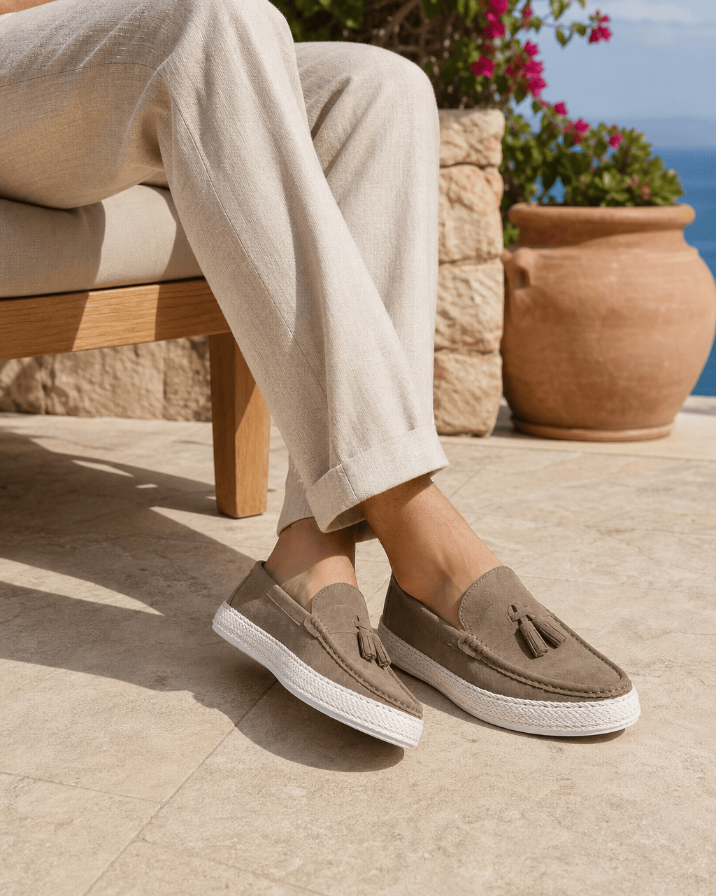 Loafers Signature Men's Cow Suede Slip-On Loafers