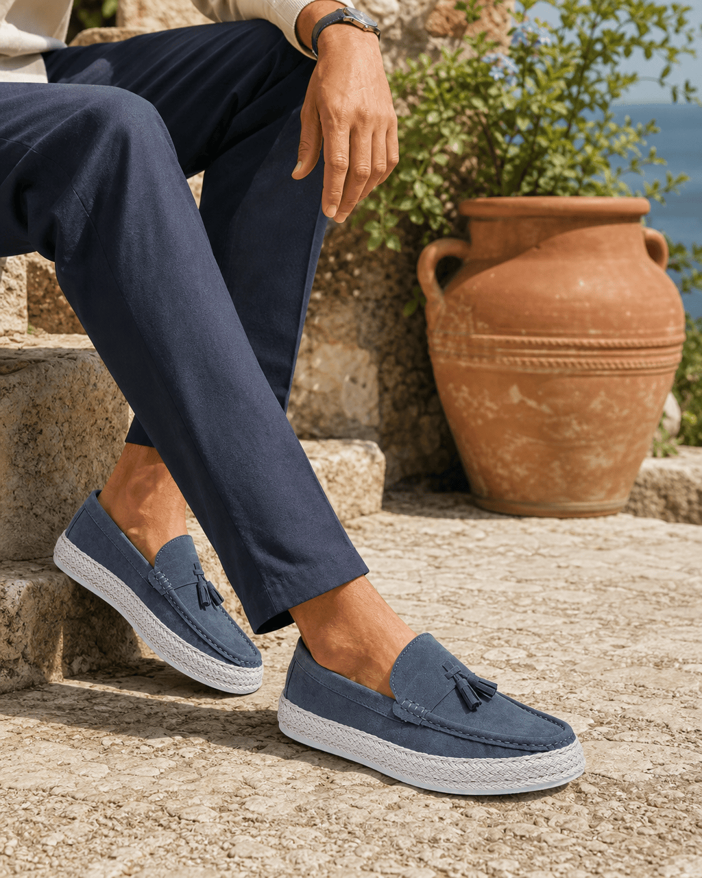 Loafers Signature Men's Cow Suede Slip-On Loafers