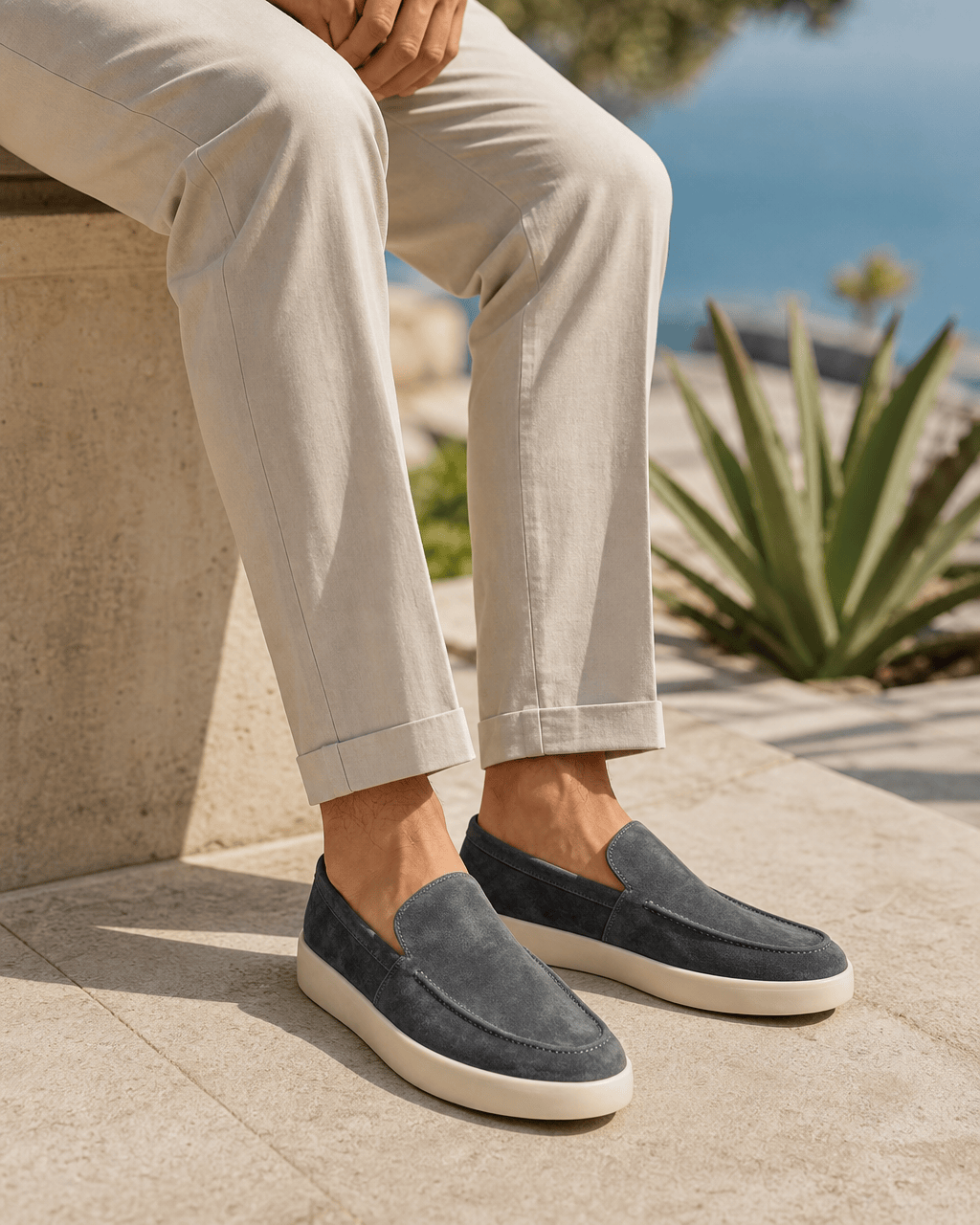 Loafers Signature Men's Cowhide Leather Slip-On Loafers