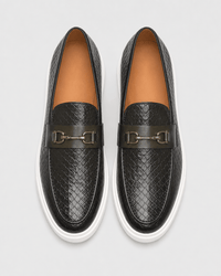 Loafers Signature Men's Croc-Embossed Horsebit Loafers