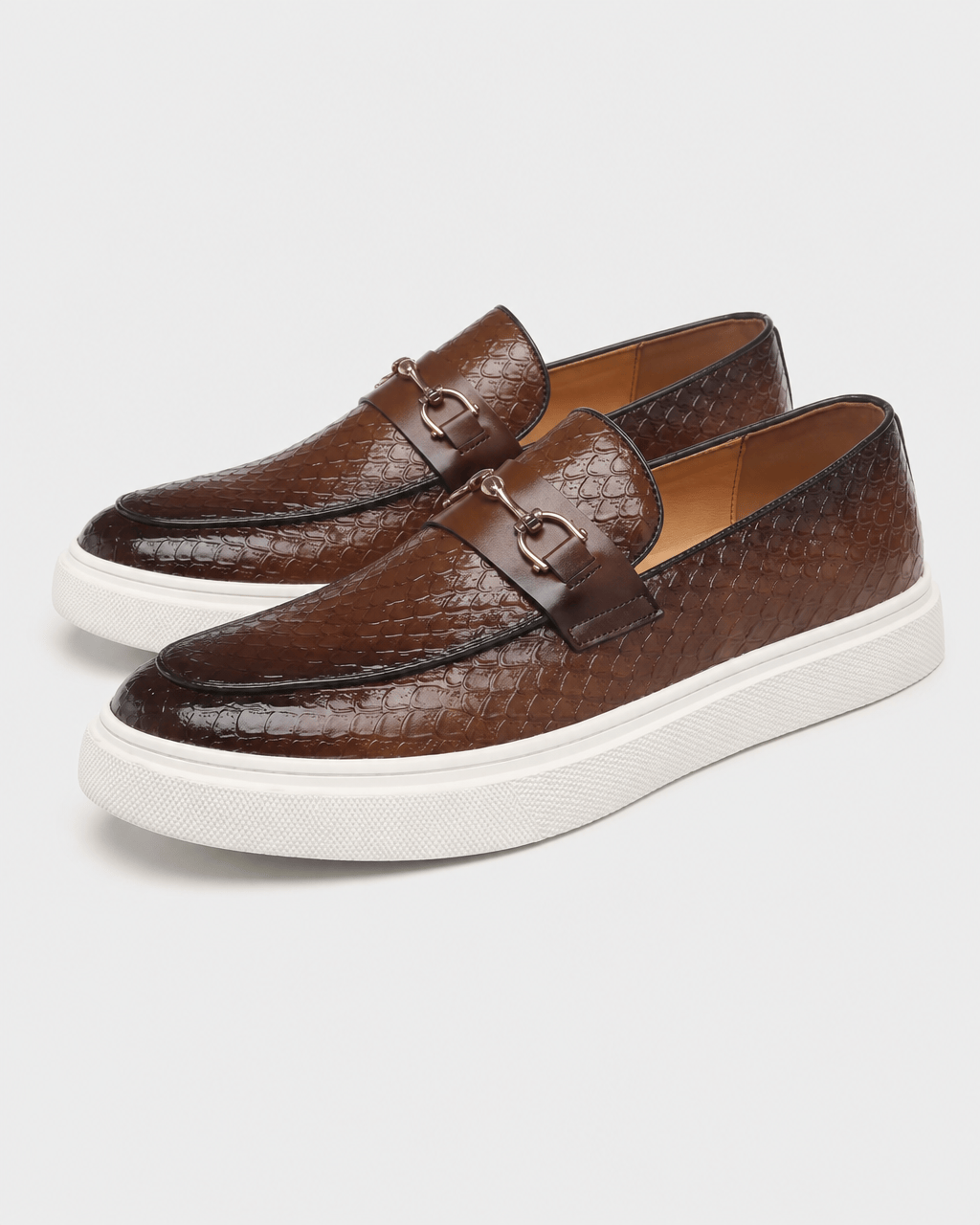 Loafers Signature Men's Croc-Embossed Horsebit Loafers