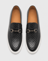 Loafers Signature Men's Croc-Embossed Horsebit Loafers