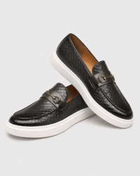 Loafers Signature Men's Croc-Embossed Horsebit Loafers