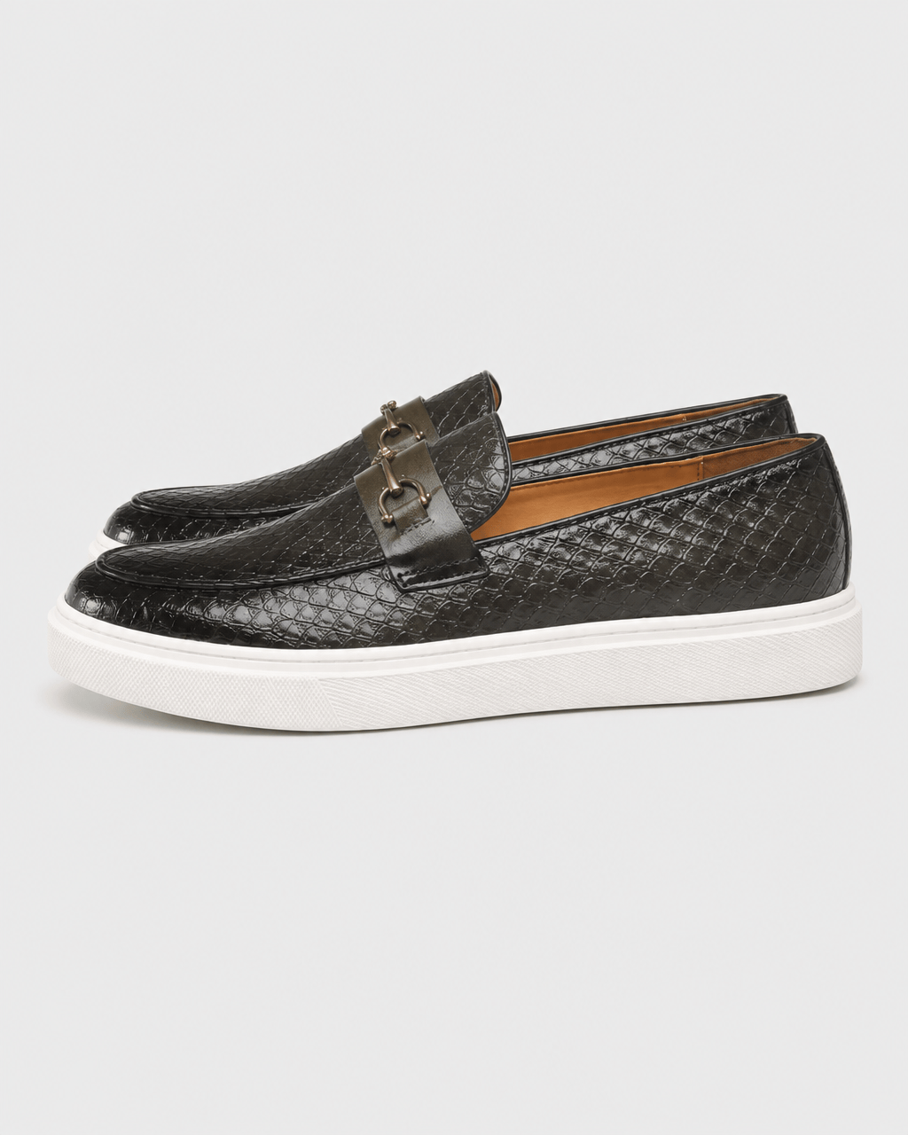 Loafers Signature Men's Croc-Embossed Horsebit Loafers