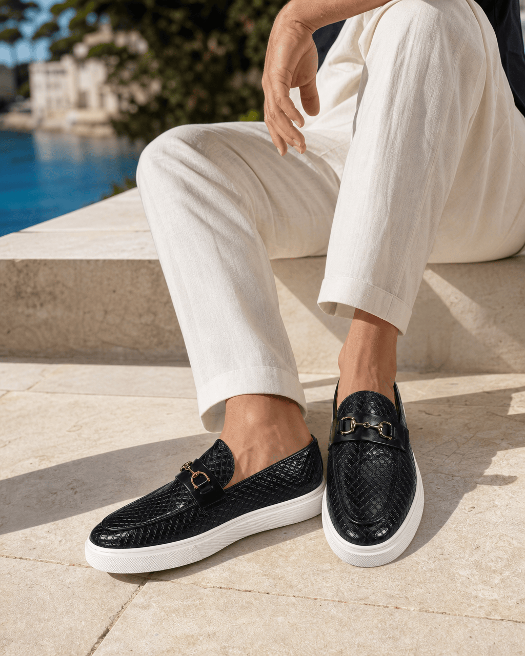 Loafers Signature Men's Croc-Embossed Horsebit Loafers