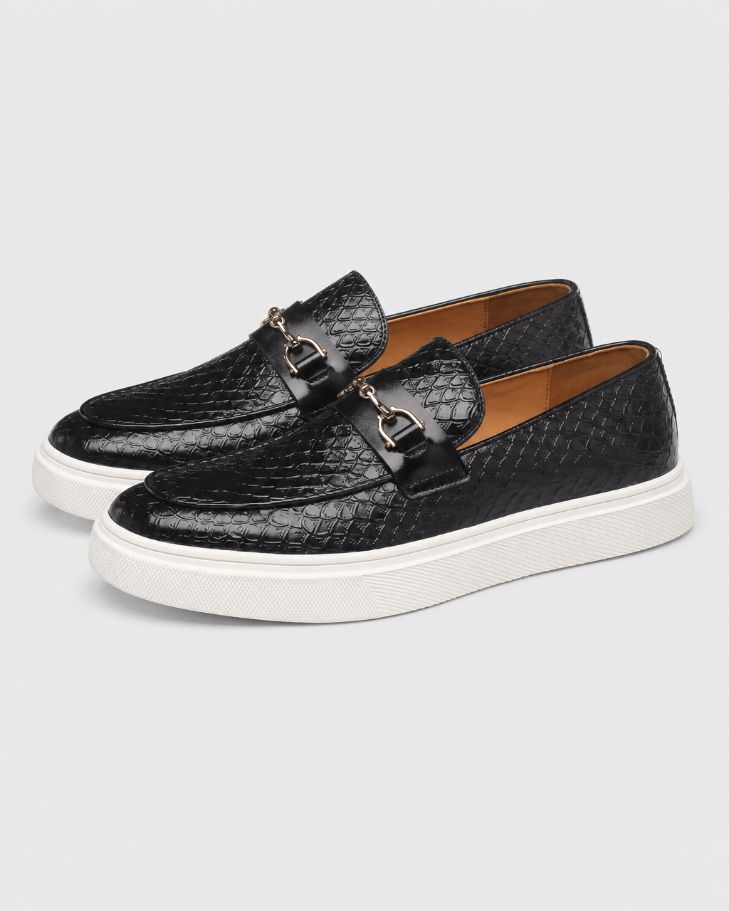 Loafers Signature Men's Croc-Embossed Horsebit Loafers