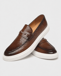 Loafers Signature Men's Croc-Embossed Horsebit Loafers