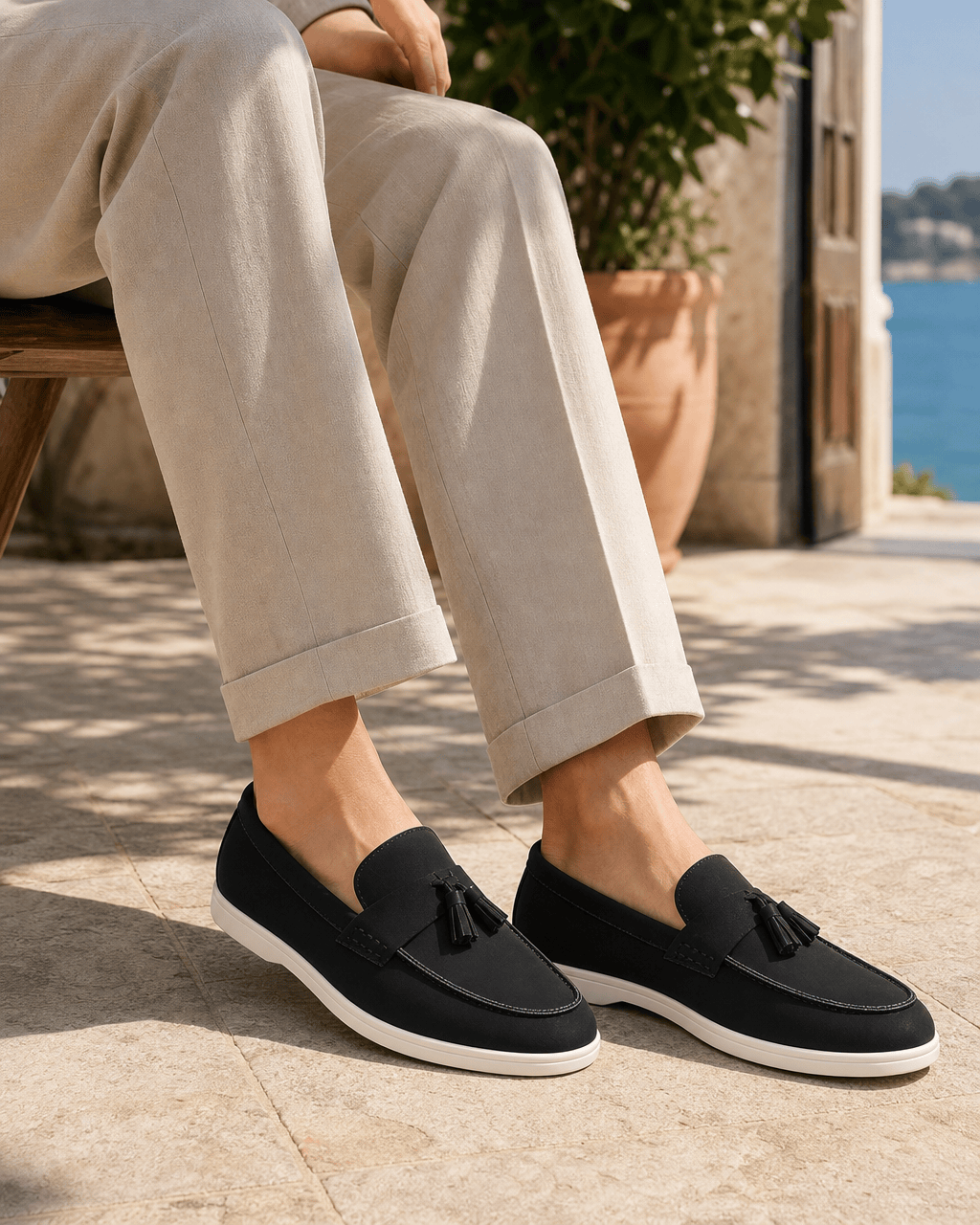 Loafers Signature Men's Flannel Tassel Loafers