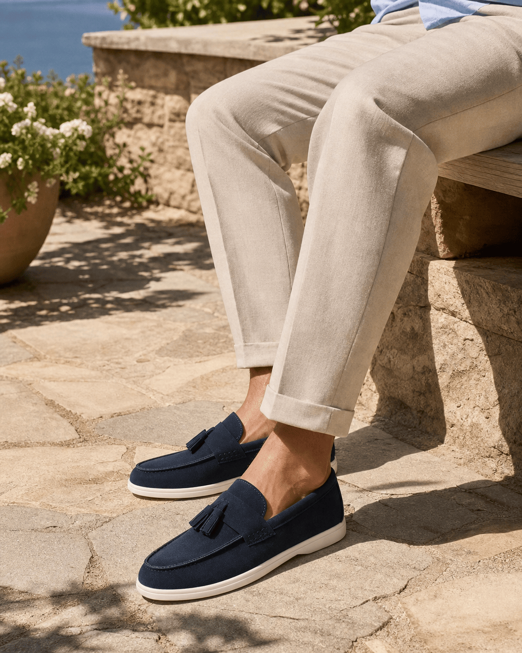 Loafers Signature Men's Flannel Tassel Loafers