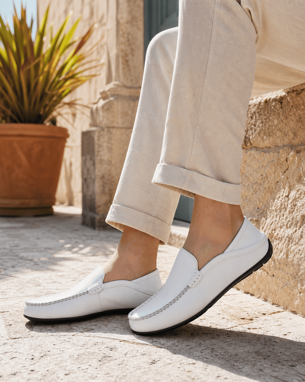 Loafers Signature Men's Genuine Cow Leather Driving Loafers