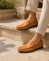 Loafers Signature Men's Genuine Cow Leather Driving Loafers