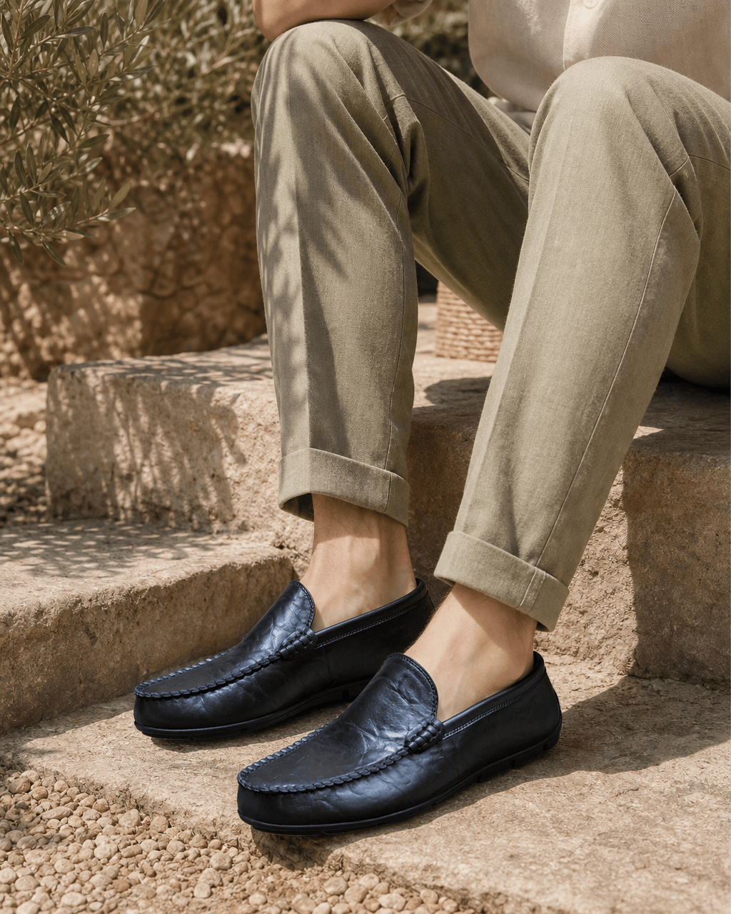 Loafers Signature Men's Genuine Cow Leather Driving Loafers