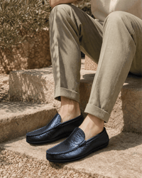 Loafers Signature Men's Genuine Cow Leather Driving Loafers
