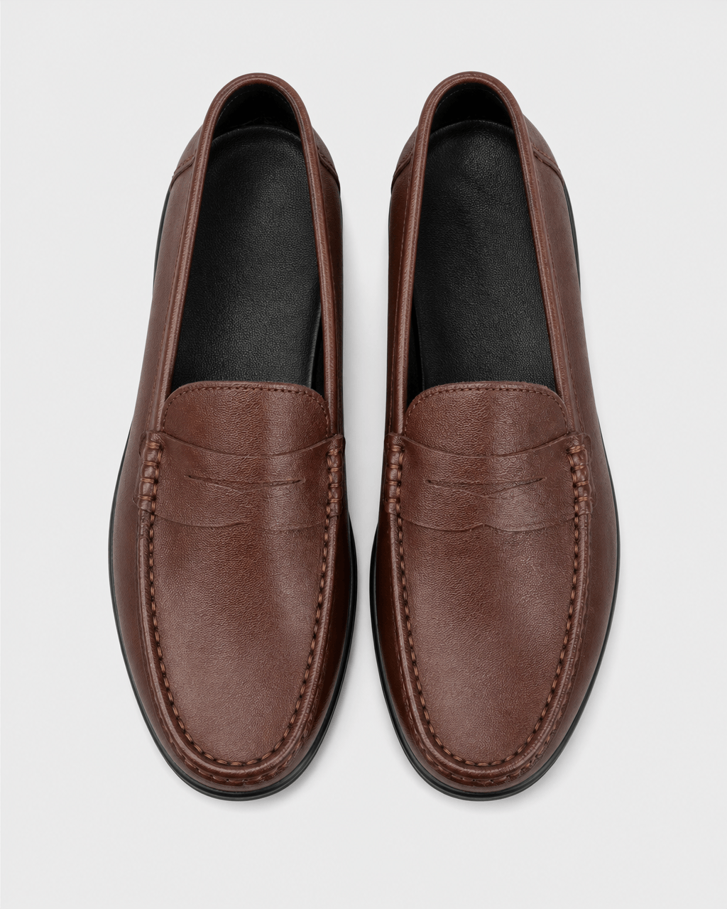 Loafers Signature Men's Genuine Leather Round-Toe Loafers