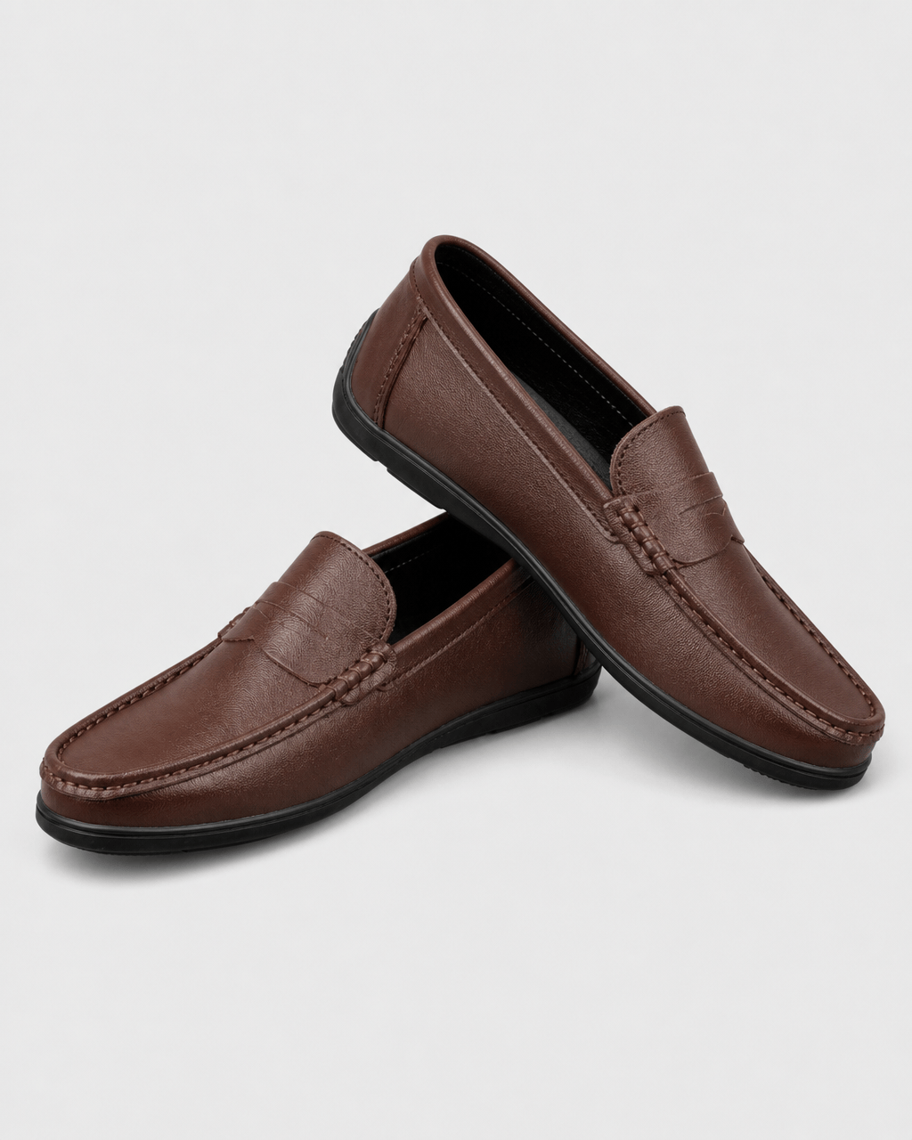 Loafers Signature Men's Genuine Leather Round-Toe Loafers