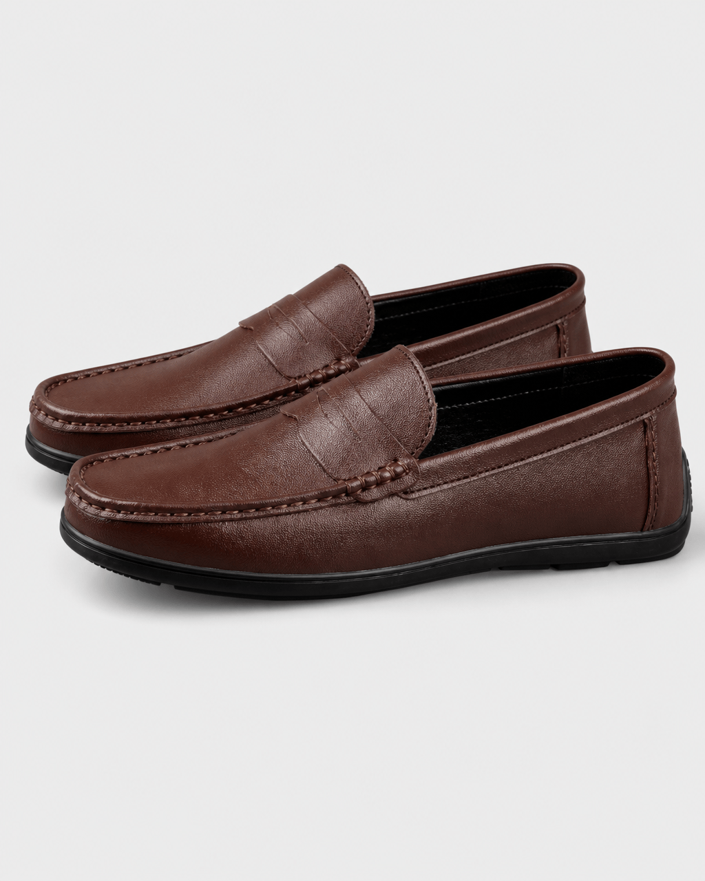 Loafers Signature Men's Genuine Leather Round-Toe Loafers