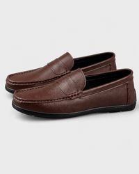 Loafers Signature Men's Genuine Leather Round-Toe Loafers