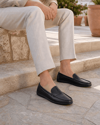 Loafers Signature Men's Genuine Leather Round-Toe Loafers